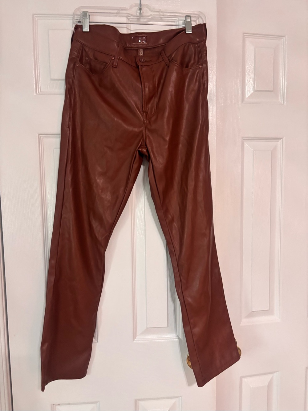 Mother Faux Leather brown pants women’s size 29